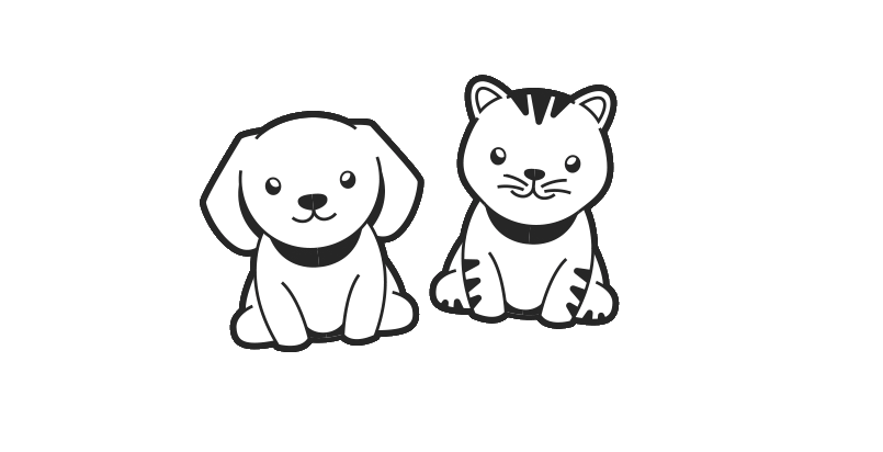 Dog and cat comic animation